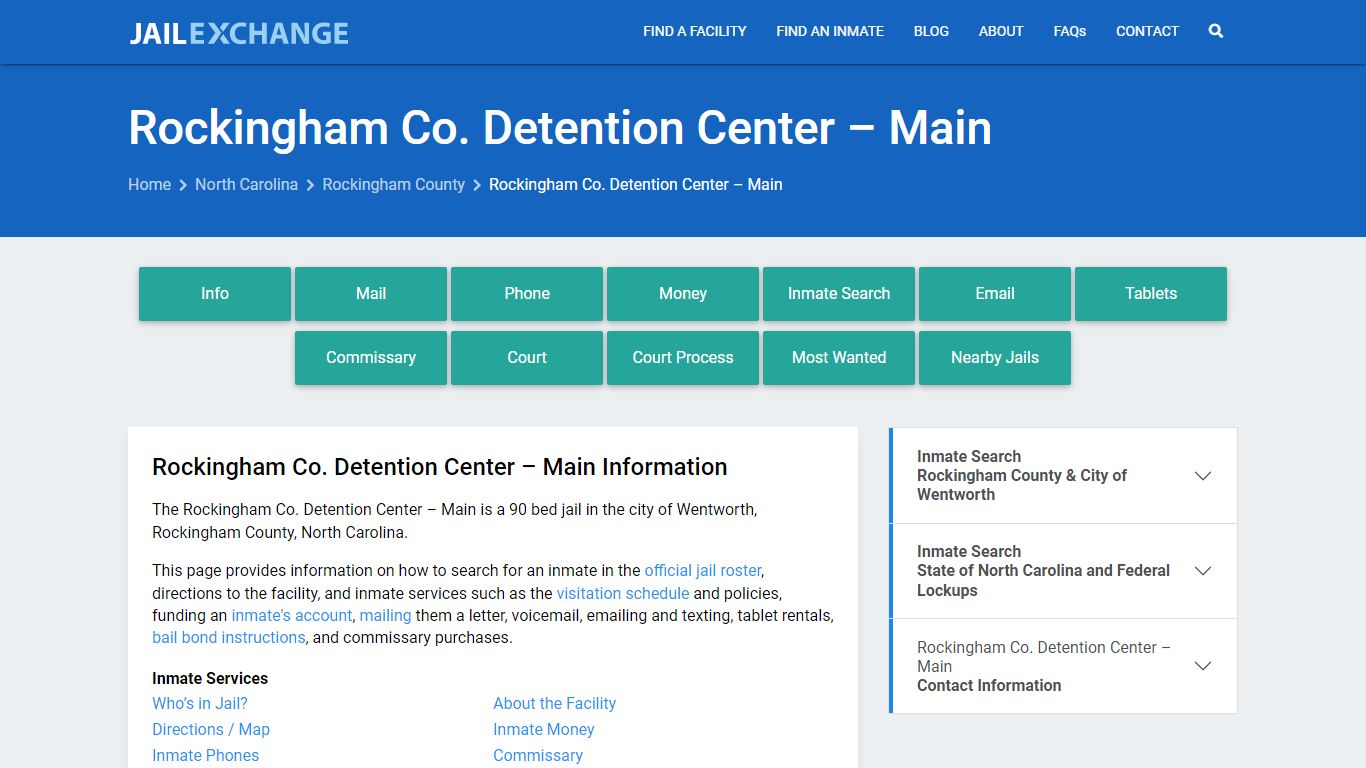 Rockingham Co. Detention Center – Main - Jail Exchange
